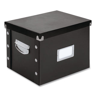 File Box, Letter Files, 11.75" x 9.75" x 9.5", Black