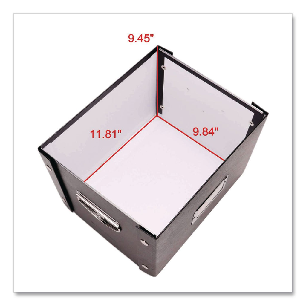 File Box, Letter Files, 11.75" x 9.75" x 9.5", Black
