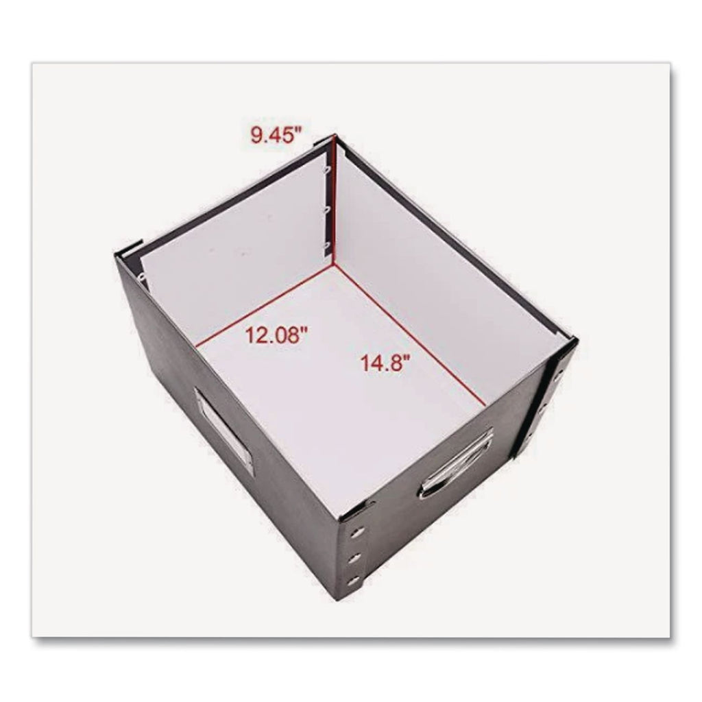 File Box, Letter/Legal Files, 16.25" x 9.75" x 13.25", Black