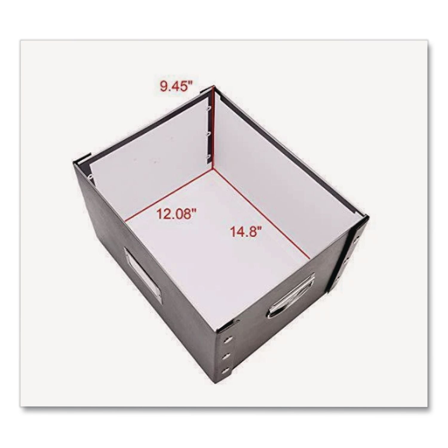 File Box, Letter/Legal Files, 16.25" x 9.75" x 13.25", Black