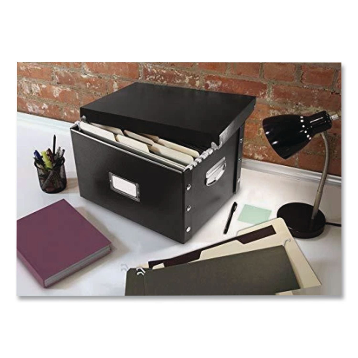 File Box, Letter/Legal Files, 16.25" x 9.75" x 13.25", Black