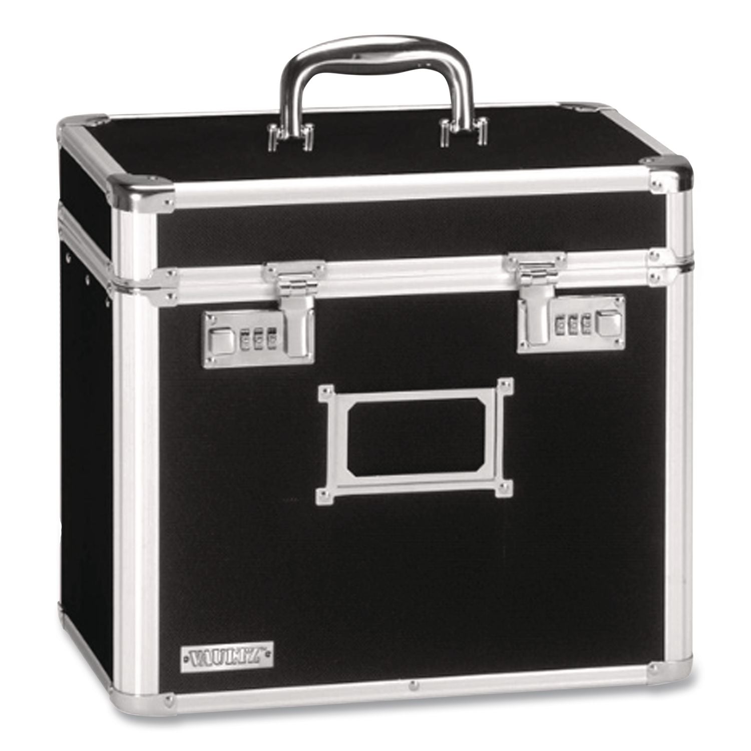 Locking File Chest, Letter Files, 13.75" x 7.25" x 12.25", Black