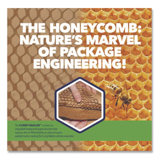 Curby Mailer Self-Sealing Recyclable Mailer, Paper Padding, Self-Adhesive, #5, 11.38 x 15.5, 30/Carton
