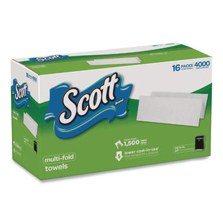Multi-Fold Towels, Absorbency Pockets, 1-Ply, 9.2 x 9.4, 250/Pack, 16 Packs/Carton