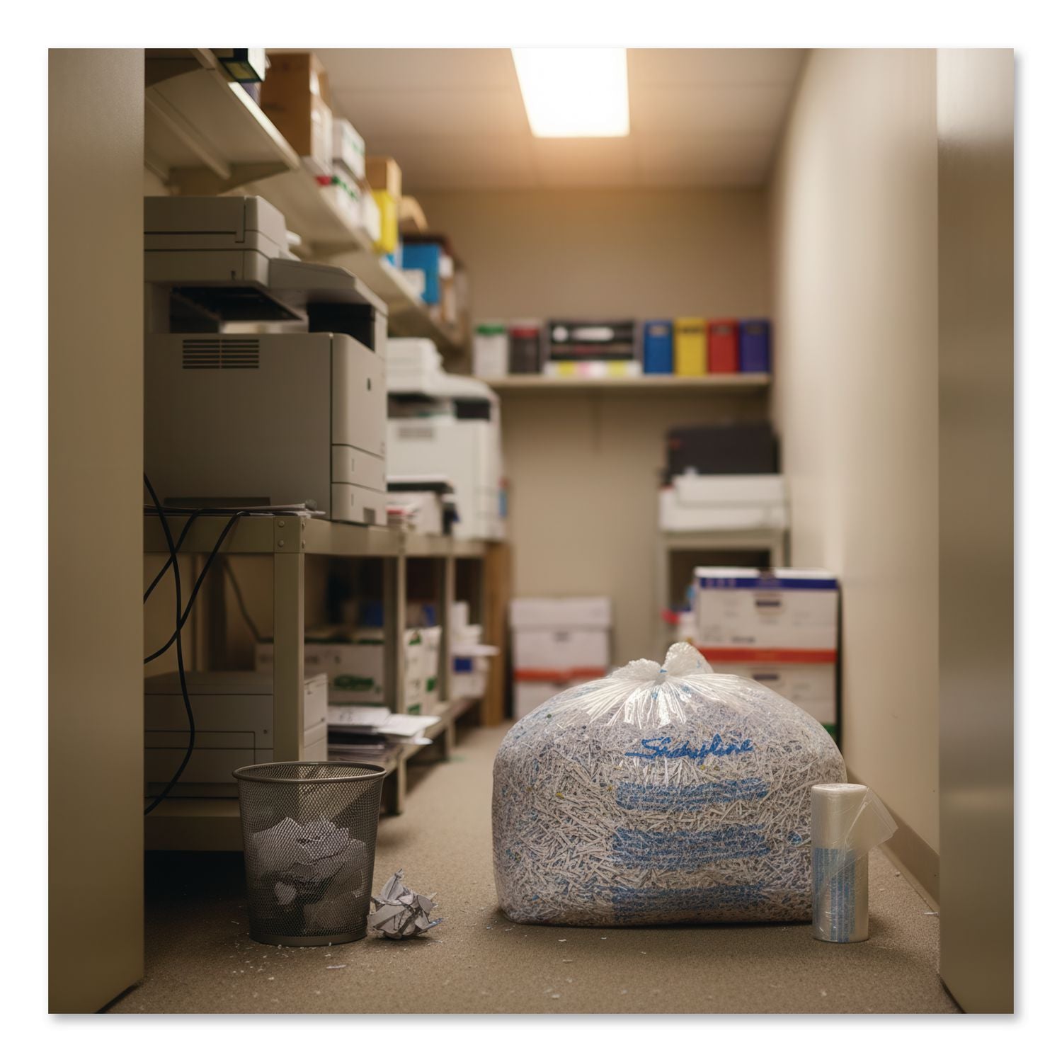 Plastic Shredder Bags, 13-19 gal Capacity, 25/Box