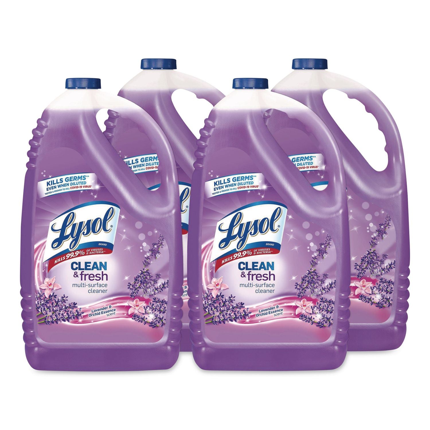 Clean and Fresh Multi-Surface Cleaner, Lavender and Orchid Essence, 144 oz Bottle, 4/Carton