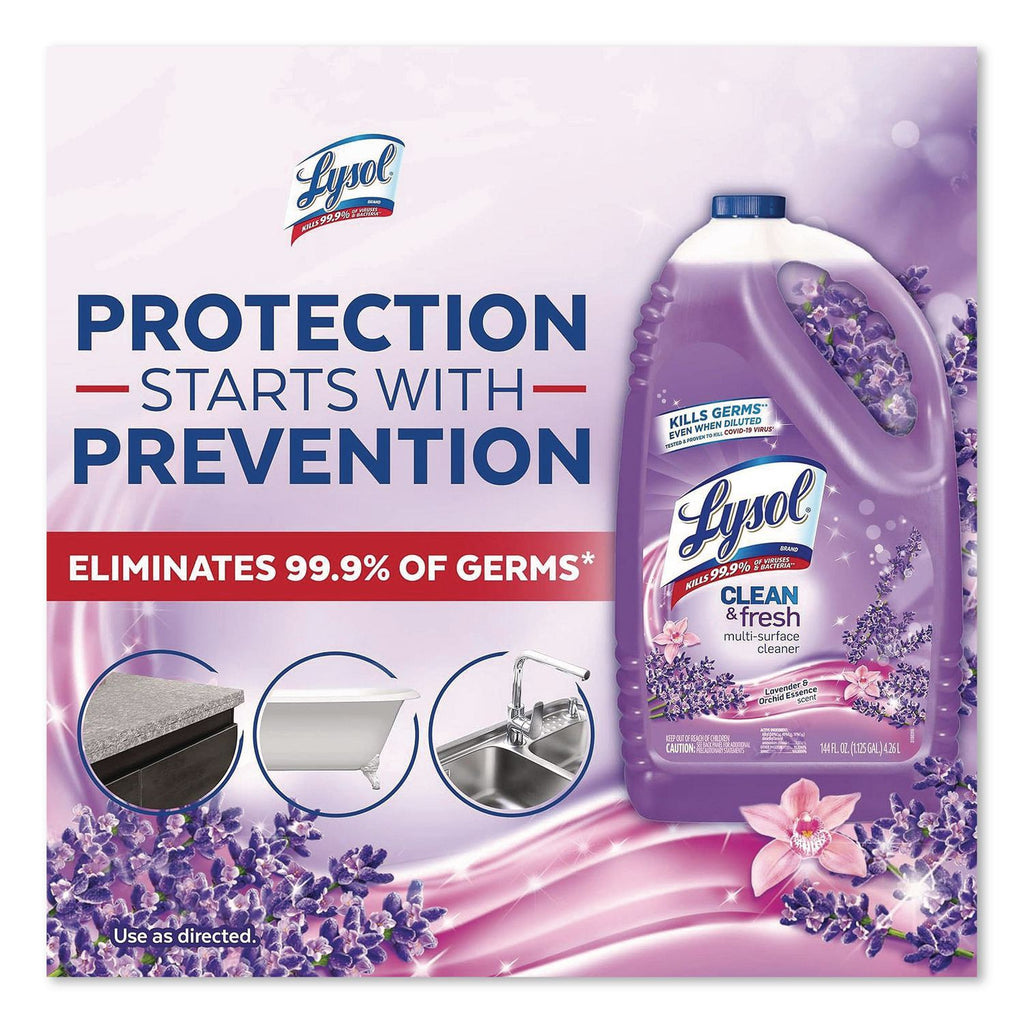 Clean and Fresh Multi-Surface Cleaner, Lavender and Orchid Essence, 144 oz Bottle, 4/Carton