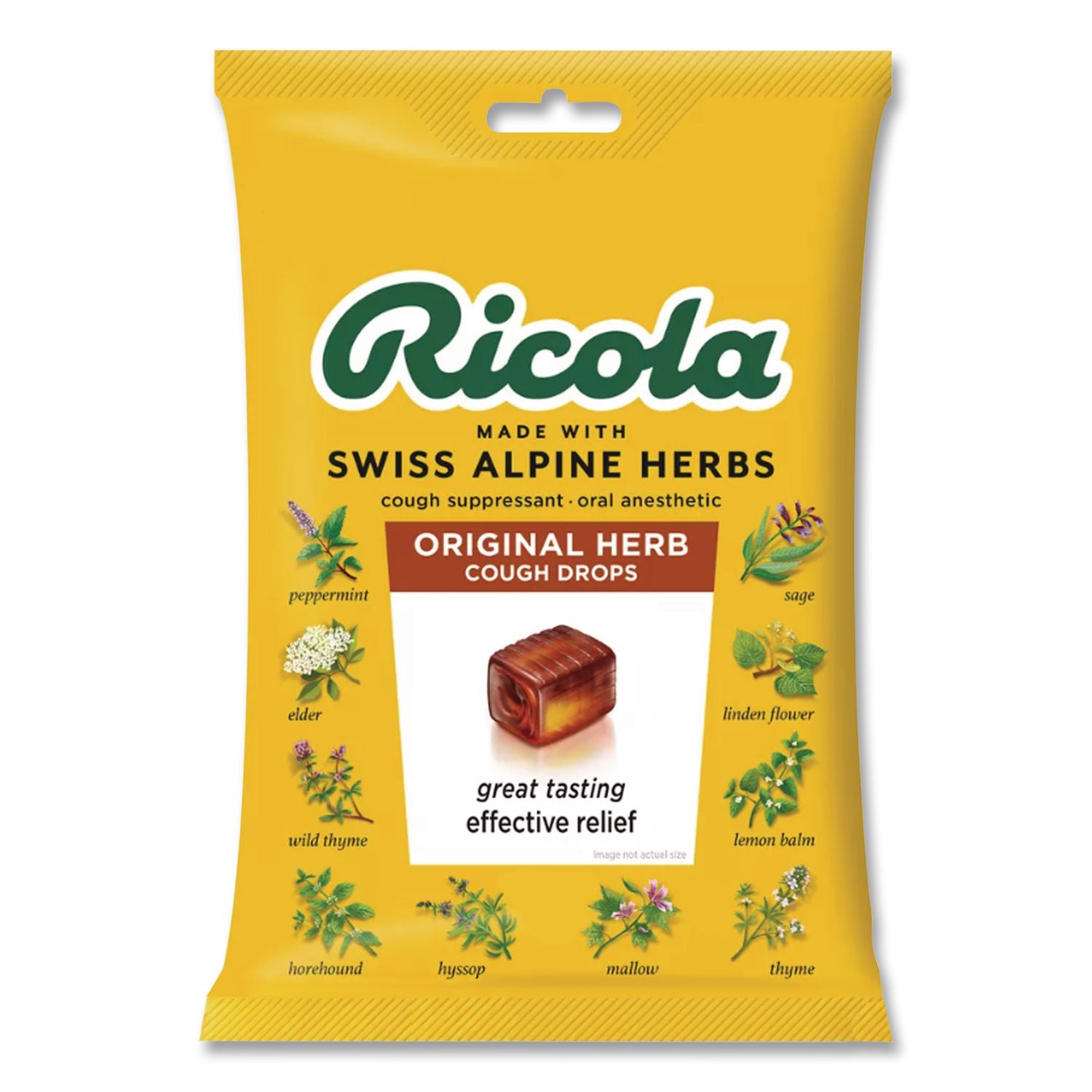 Cough Drops, Natural Herb, 21/Pack