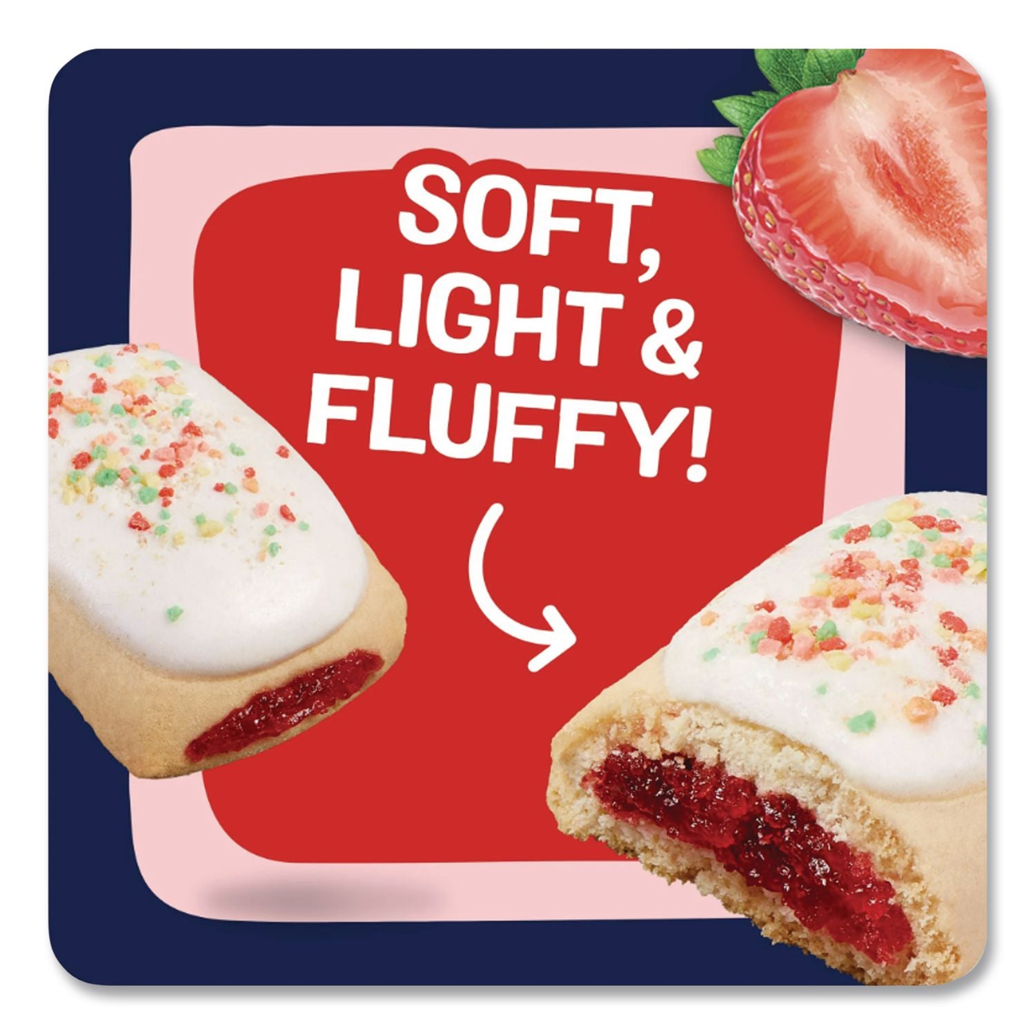 Pop Tarts Bites, Frosted Strawberry, 3.5 oz Bag, 6/Carton
