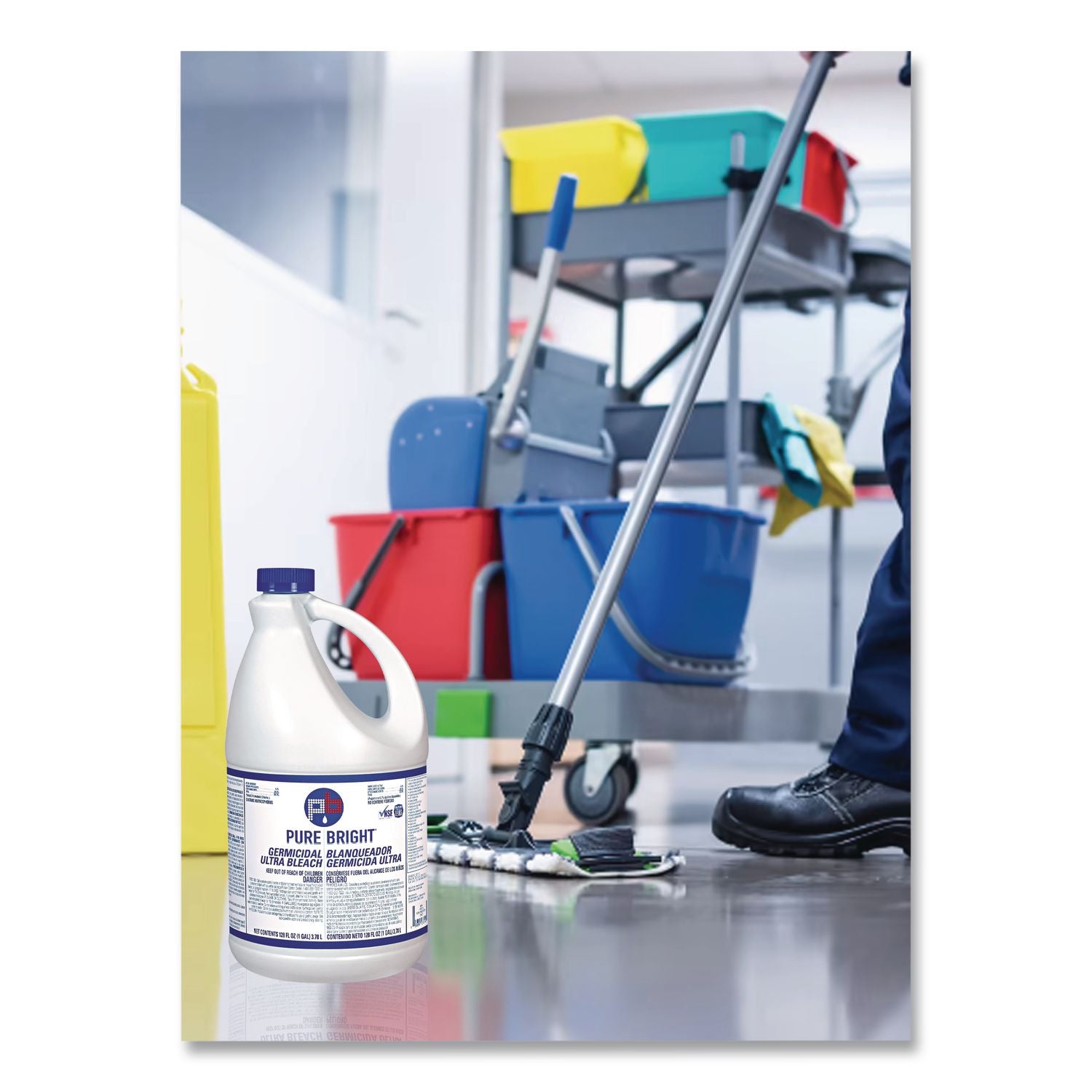 Liquid Bleach, 1gal Bottle, 3/Carton, Sold as 1 Carton, 3 Each per Carton