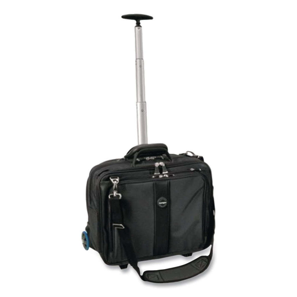 Contour Rolling Laptop Case, Fits Devices Up to 17", Ballistic Nylon, 17.5 x 9.5 x 13, Black