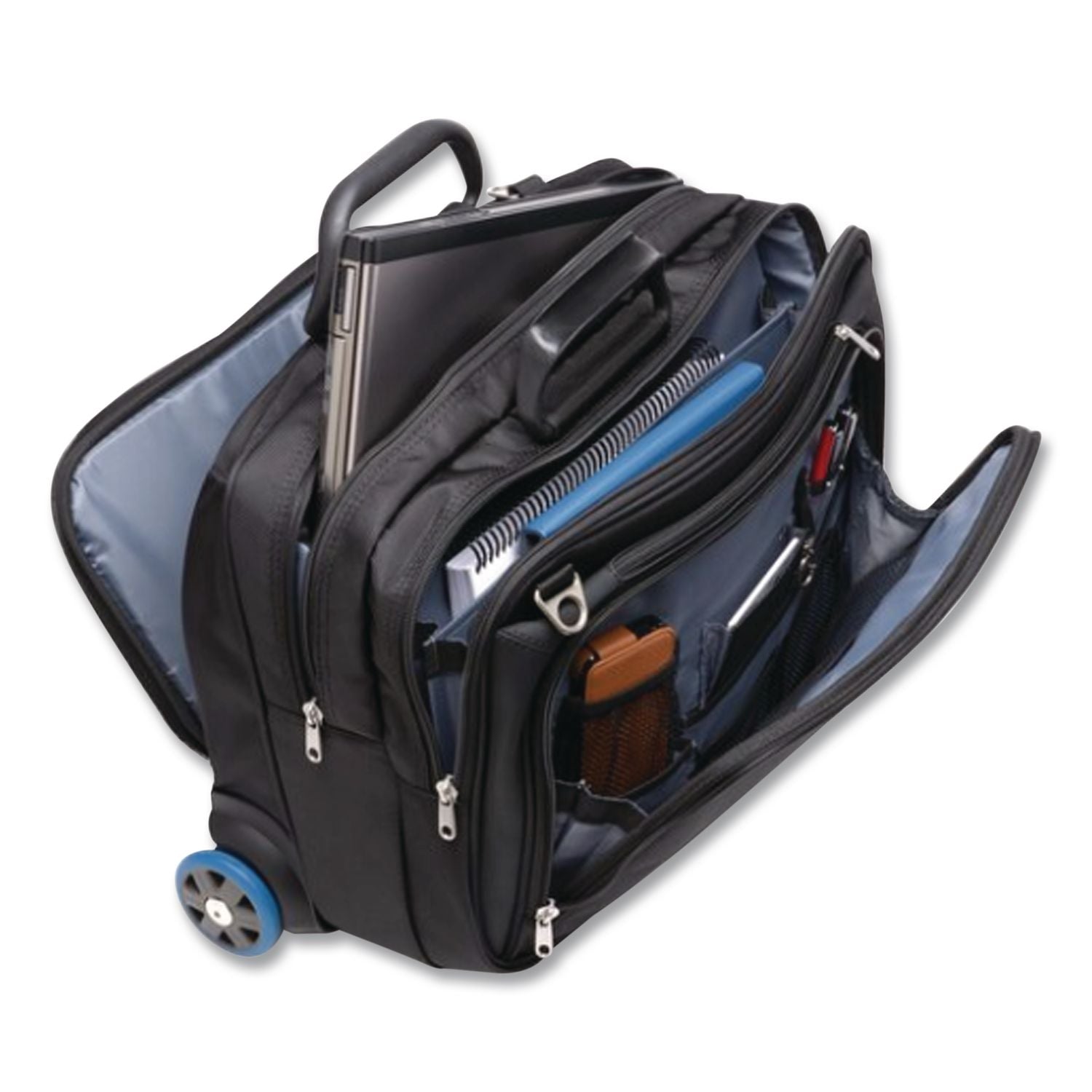 Contour Rolling Laptop Case, Fits Devices Up to 17", Ballistic Nylon, 17.5 x 9.5 x 13, Black