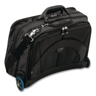 Contour Rolling Laptop Case, Fits Devices Up to 17", Ballistic Nylon, 17.5 x 9.5 x 13, Black