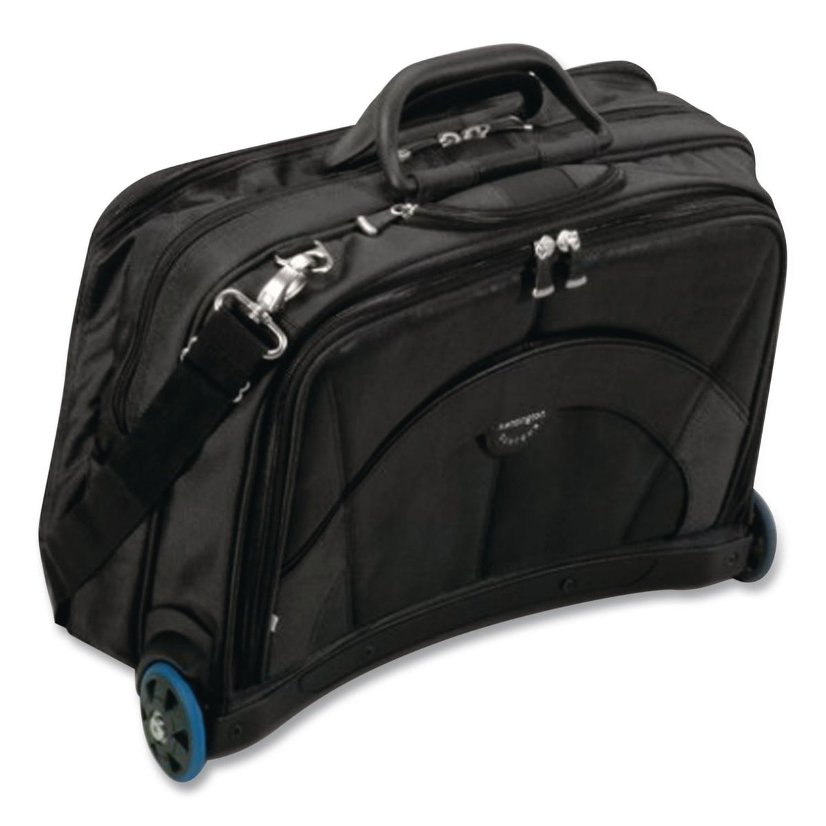 Contour Rolling Laptop Case, Fits Devices Up to 17", Ballistic Nylon, 17.5 x 9.5 x 13, Black