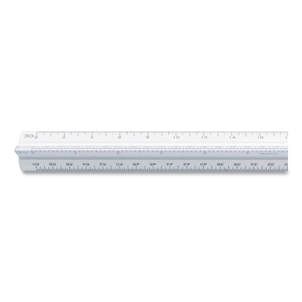 Triangular Scale, Plastic, 12" Long, Architectural, White