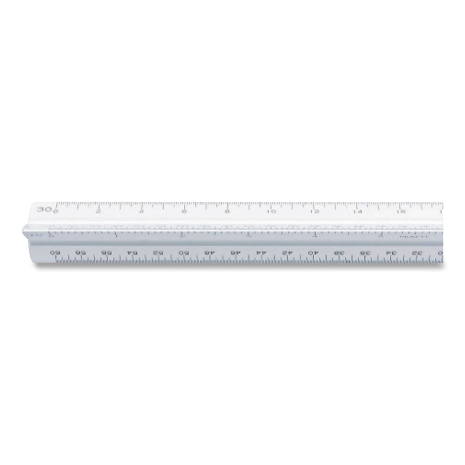 Triangular Scale, Plastic, 12" Long, Architectural, White