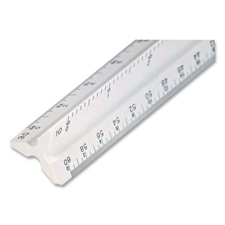 Triangular Scale, Plastic, 12" Long, Architectural, White