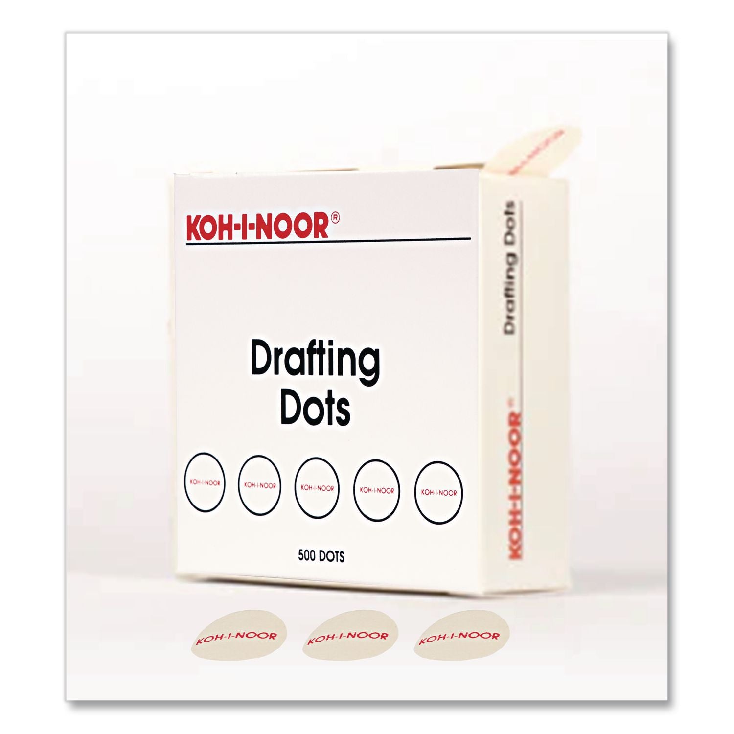 Adhesive Drafting Dots, 0.88" dia, Dries Clear, 500/Box