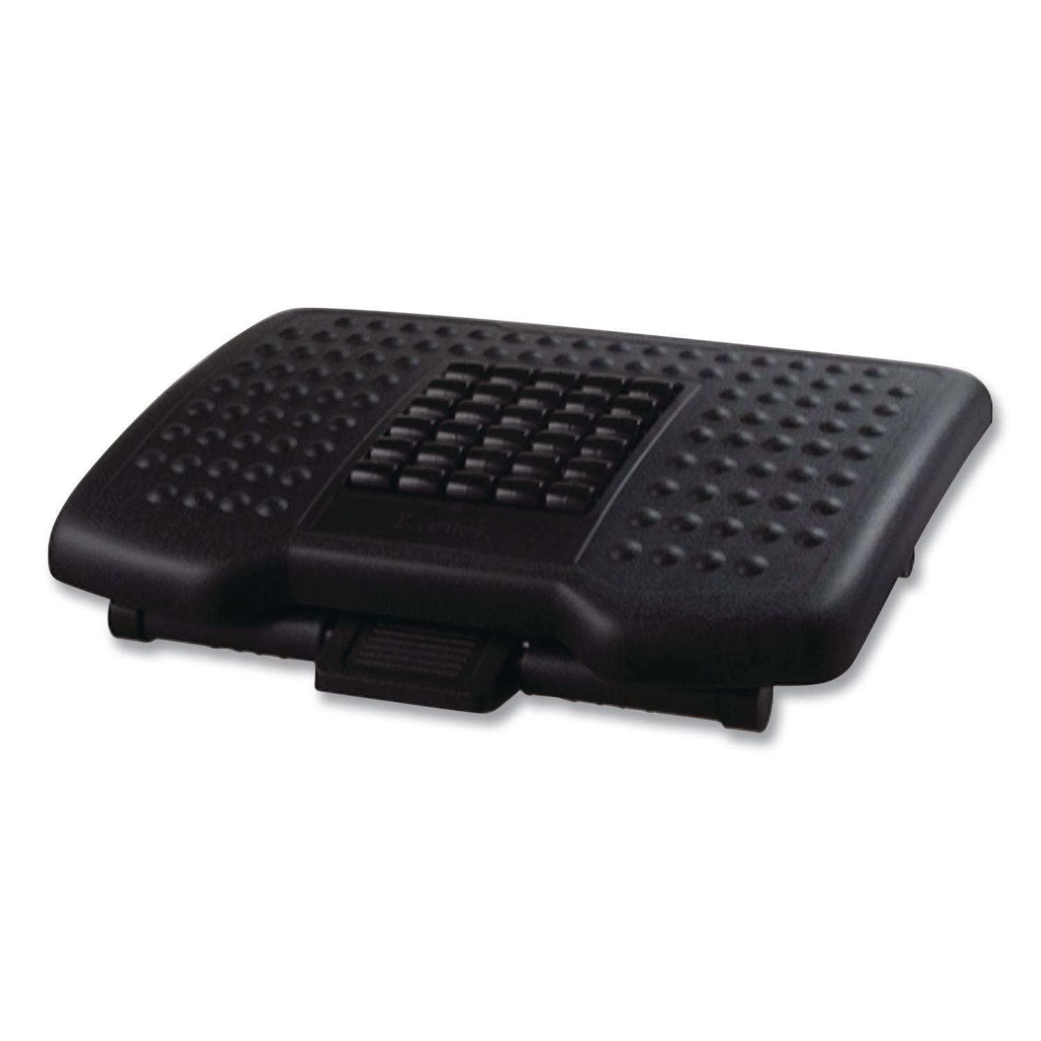 Premium Adjustable Footrest with Rollers, Plastic, 18w x 13d x 4 to 6.5h, Black