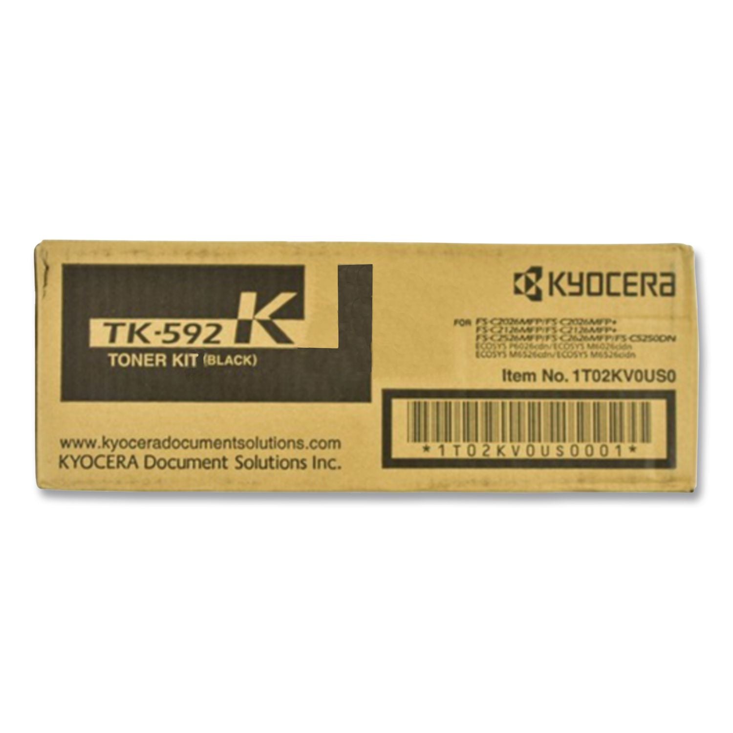 Kyocera TK-592K Original Toner Cartridge - Laser - 7000 Pages - Black - 1 Each
