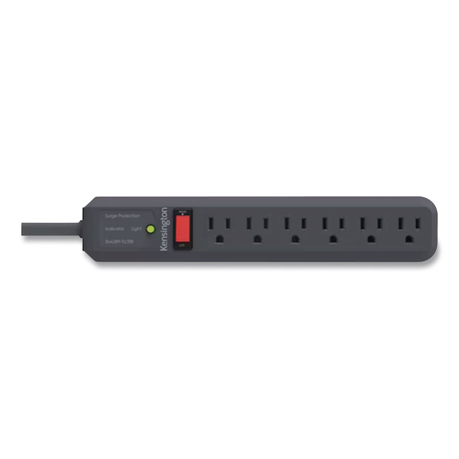 Guardian Surge Protector, 6 AC Outlets, 15 ft Cord, 540 J, Gray