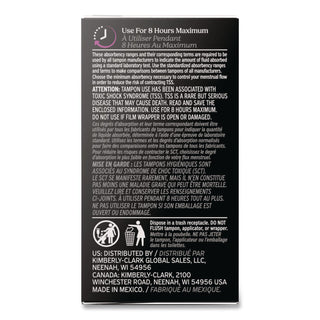 U by Kotex Click Compact Tampons, Regular, 16/Pack, 8 Packs/Carton