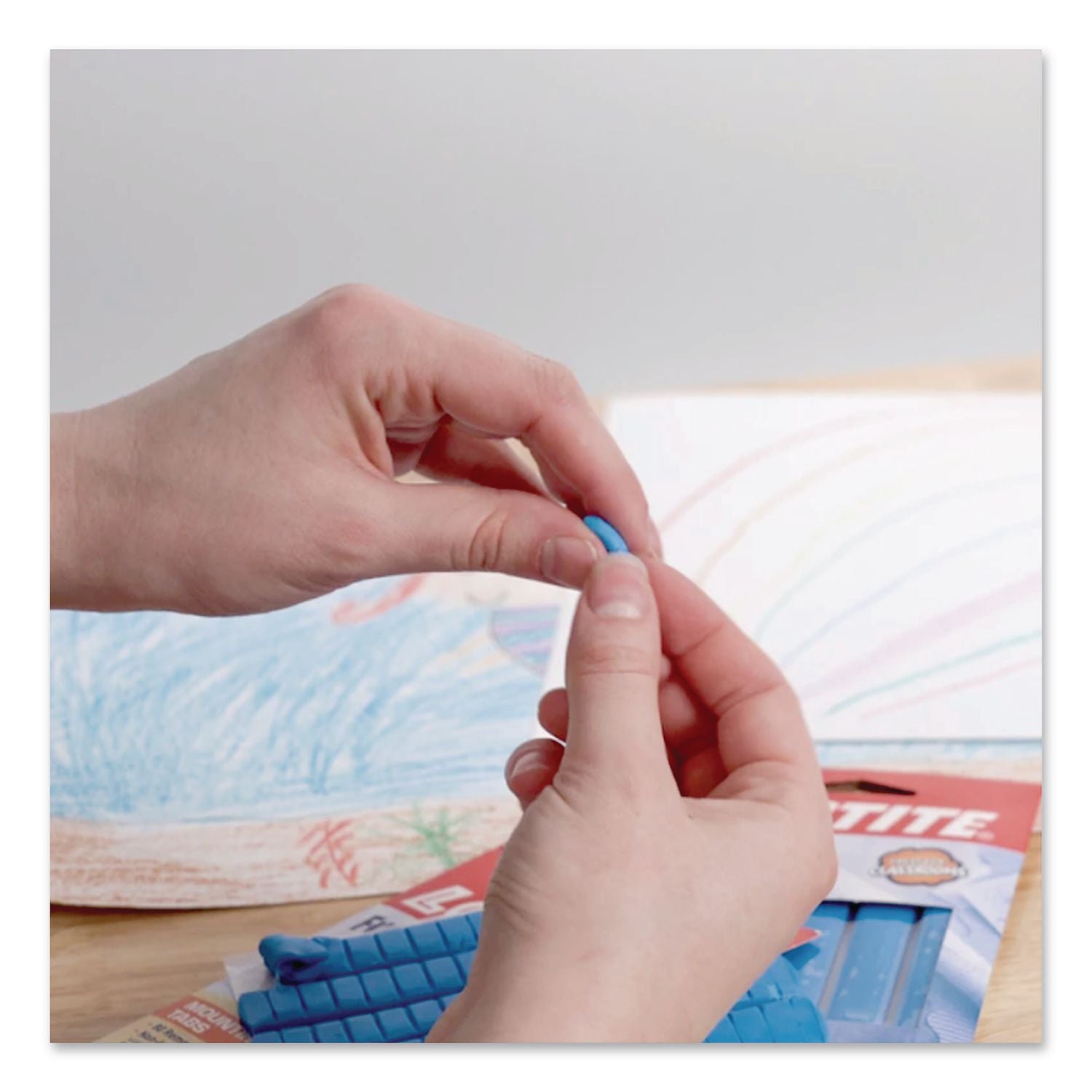 Fun-Tak Mounting Putty, Repositionable and Reusable, 6 Strips, 2 oz