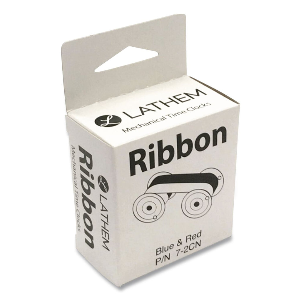 Lathem Ribbon - Blue, Red - 1 Each