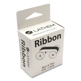 Lathem Ribbon - Blue, Red - 1 Each