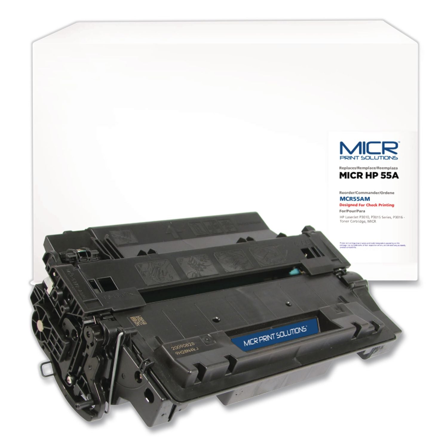 Compatible CE255A(M) (55AM) MICR Toner, 6,000 Page-Yield, Black