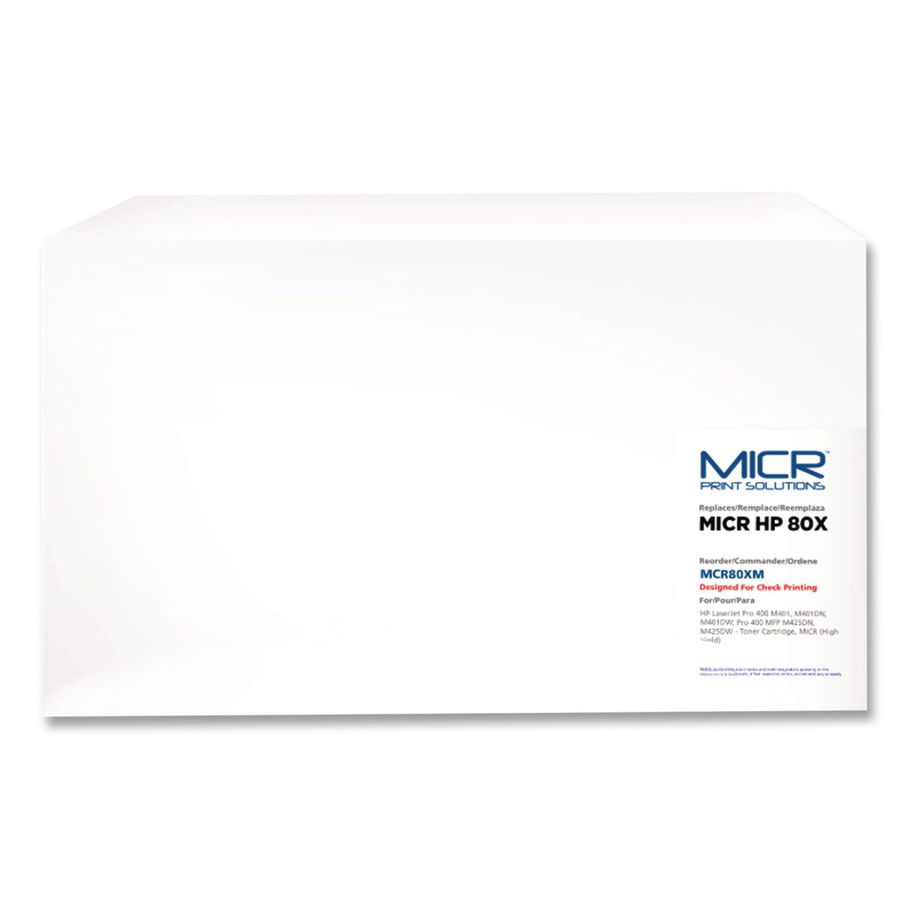 Compatible CF280X(M) (80XM) High-Yield MICR Toner, 6,900 Page-Yield, Black