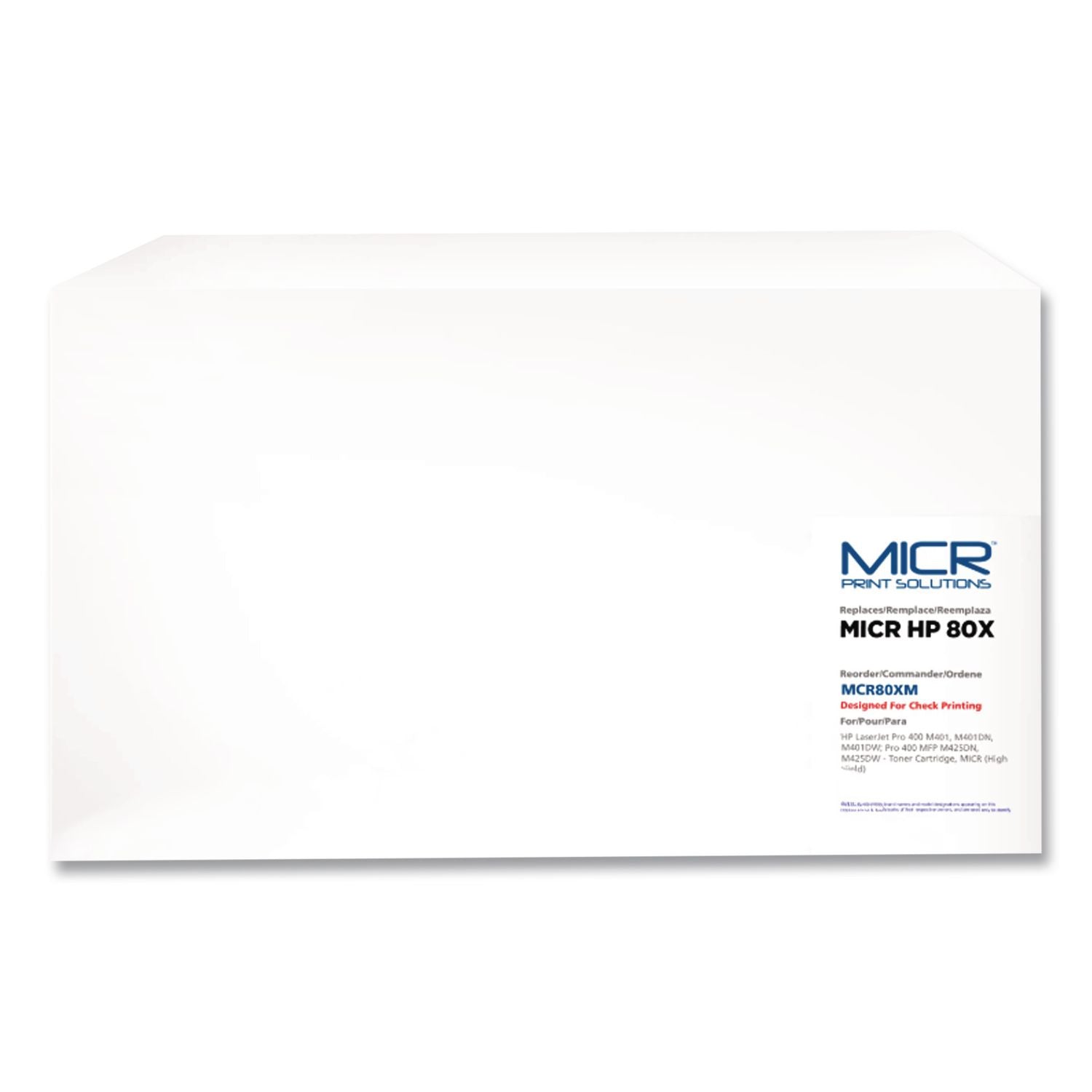 Compatible CF280X(M) (80XM) High-Yield MICR Toner, 6,900 Page-Yield, Black