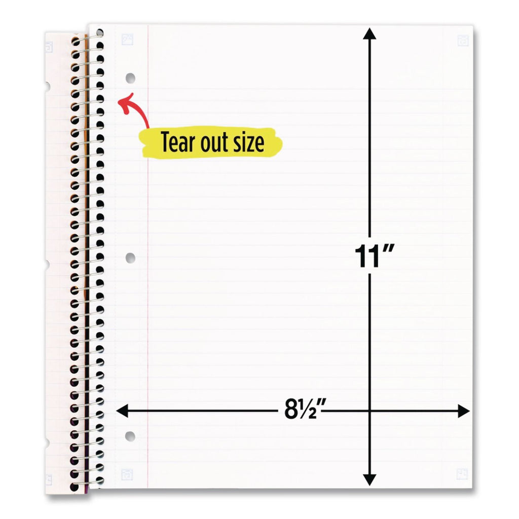 Five Star Notebook - 5 Subject(s) - 200 Sheets - Wire Bound - College Ruled - 3 Hole(s) - Letter - 8 1/2" x 11" - Black Cover - Bleed Resistant, Pocket, Perforated, Water Resistant, Spiral Lock, Acid-free, Pocket Divider - 1 Each