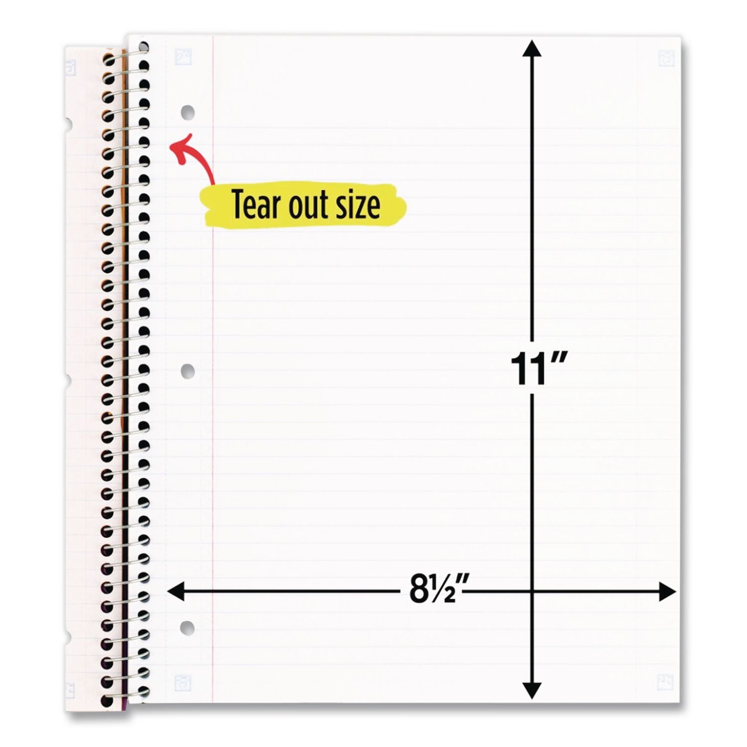Five Star Notebook - 5 Subject(s) - 200 Sheets - Wire Bound - College Ruled - 3 Hole(s) - Letter - 8 1/2" x 11" - Black Cover - Bleed Resistant, Pocket, Perforated, Water Resistant, Spiral Lock, Acid-free, Pocket Divider - 1 Each