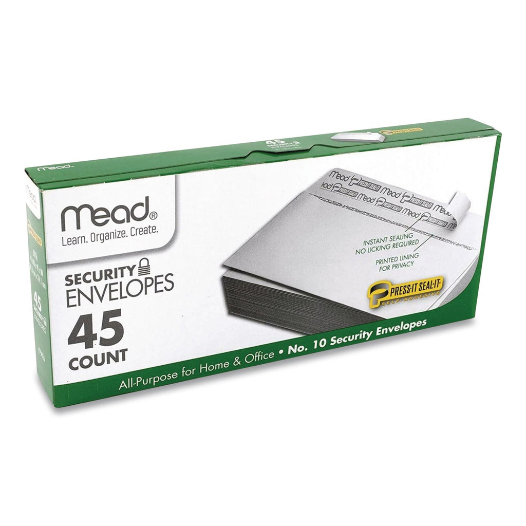Press-it Seal-it Self-Adhesive Security Envelope, #10, Monarch Flap, Self-Adhesive Closure, 4.25 x 9.13, White, 540/Box