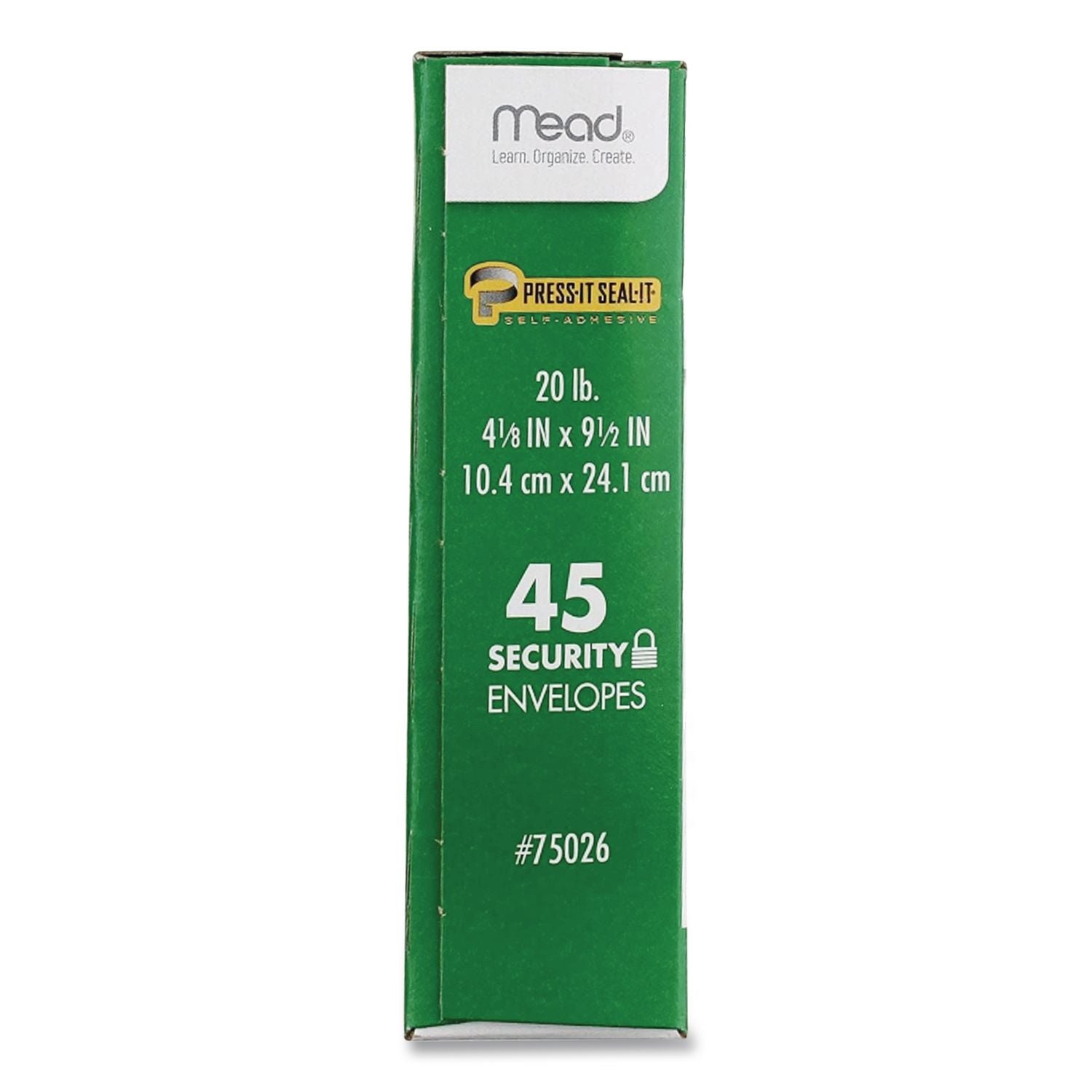 Press-it Seal-it Self-Adhesive Security Envelope, #10, Monarch Flap, Self-Adhesive Closure, 4.25 x 9.13, White, 540/Box