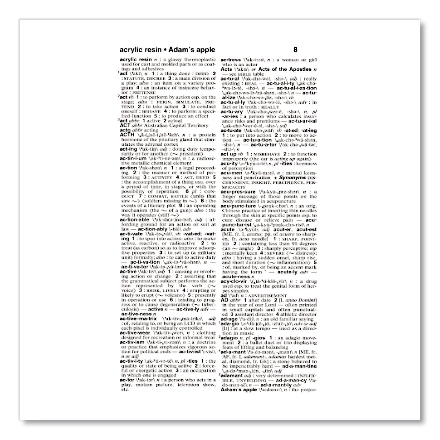 The Merriam-Webster Dictionary, Revised Edition, Paperback, 960 Pages