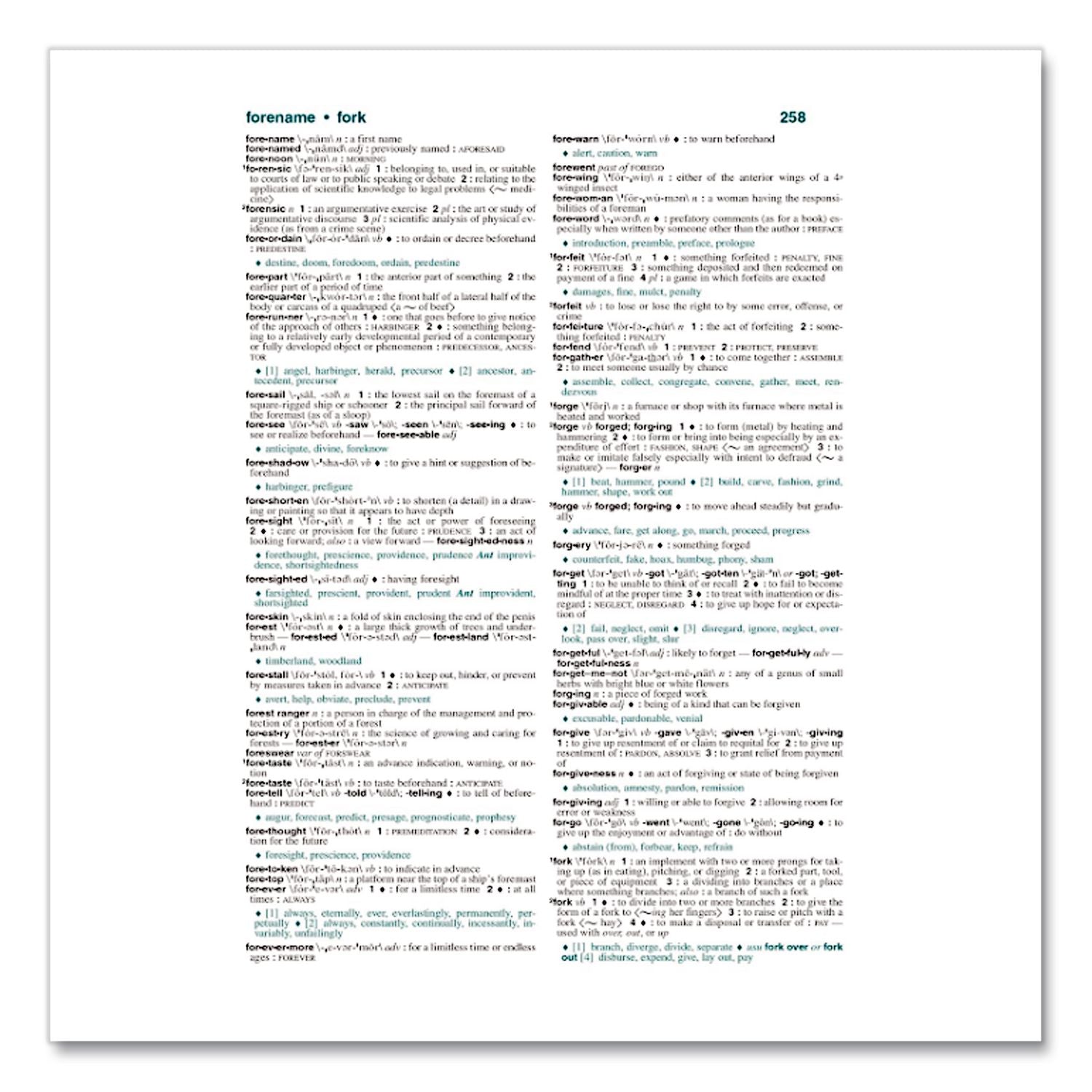 All-In-One Dictionary/Thesaurus, Hardcover, 768 Pages