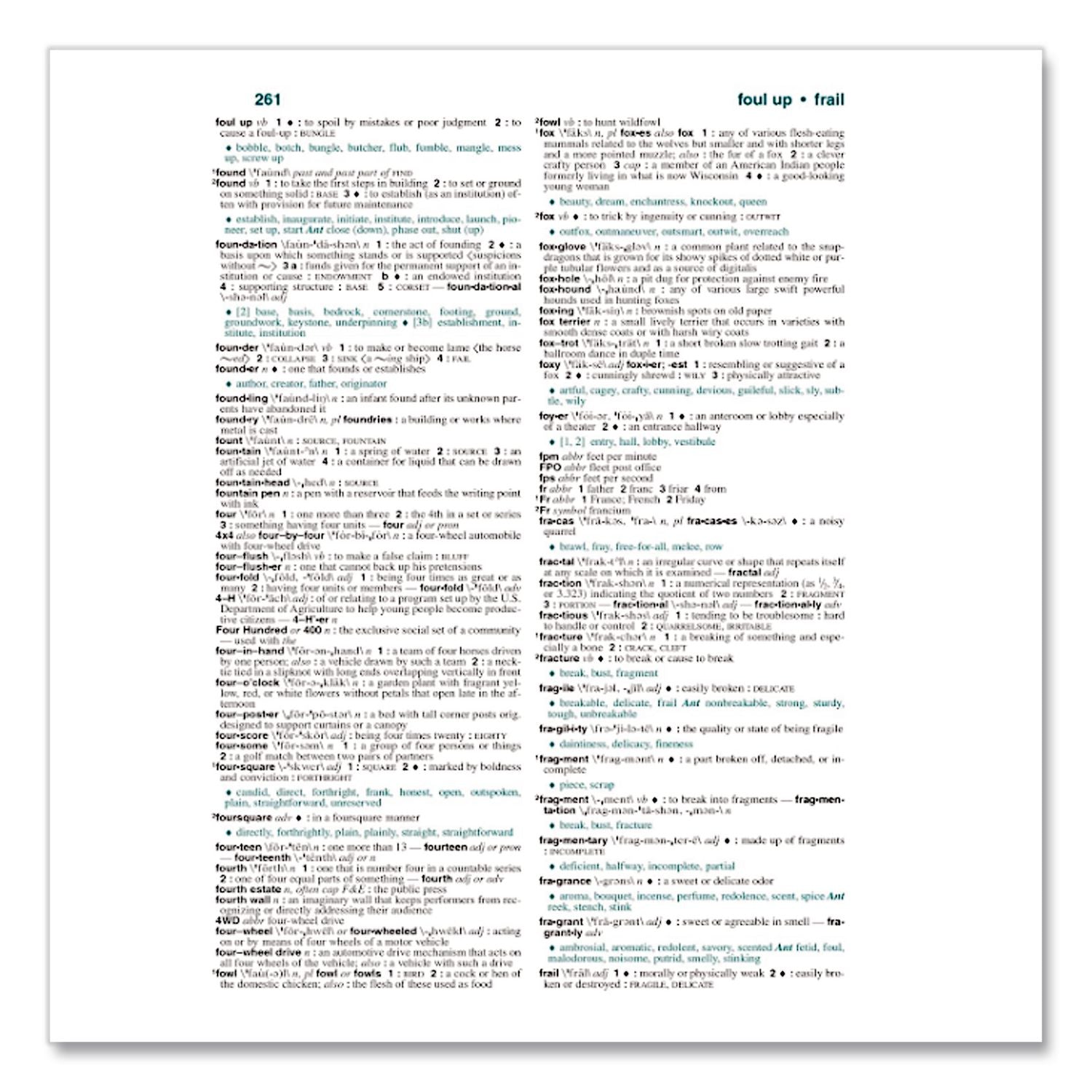 All-In-One Dictionary/Thesaurus, Hardcover, 768 Pages