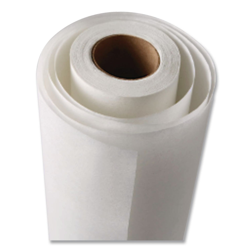Exam Table Paper, Deluxe Crepe, 18" x 125 ft, White, 12 Rolls/Carton