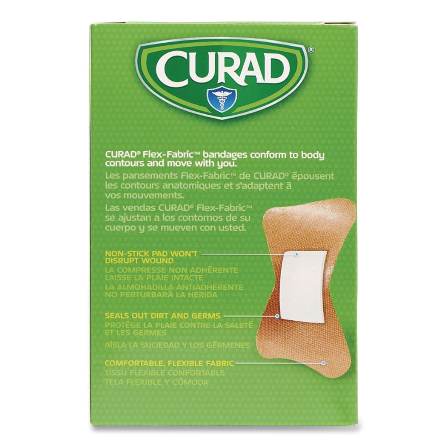 Flex Fabric Bandages, Fingertip, 1.75 x 2, 100/Box