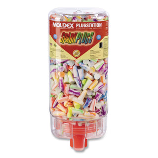 SparkPlugs PlugStation Earplug Dispenser, Cordless, 33NRR, Asst, 500 Pairs