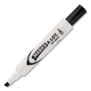 MARKS A LOT Desk-Style Dry Erase Marker Value Pack, Broad Chisel Tip, Black, 36/Pack (98207)