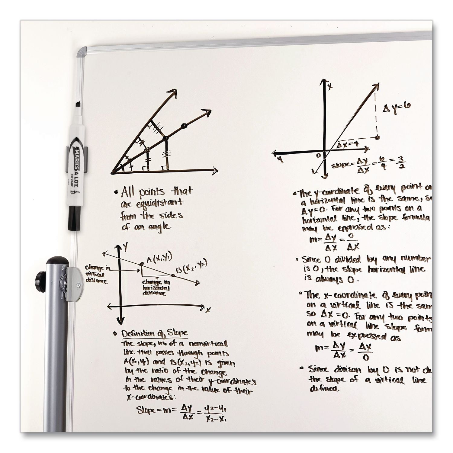 MARKS A LOT Desk-Style Dry Erase Marker Value Pack, Broad Chisel Tip, Black, 36/Pack (98207)