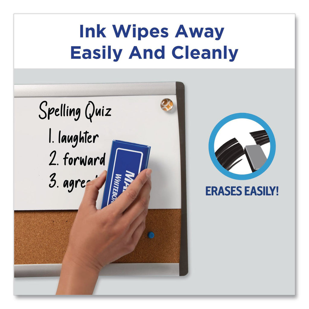MARKS A LOT Desk-Style Dry Erase Marker, Broad Chisel Tip, Assorted Colors, 8/Set (24411)