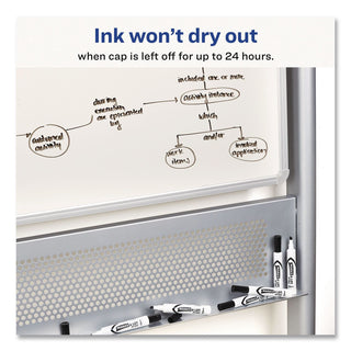 MARKS A LOT Desk-Style Dry Erase Marker, Broad Chisel Tip, Assorted Colors, 8/Set (24411)