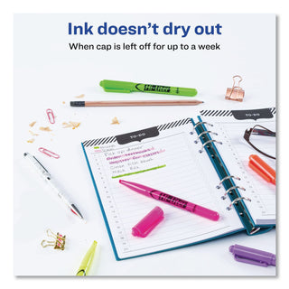 HI-LITER Pen-Style Highlighters, Assorted Ink Colors, Chisel Tip, Assorted Barrel Colors, 6/Set