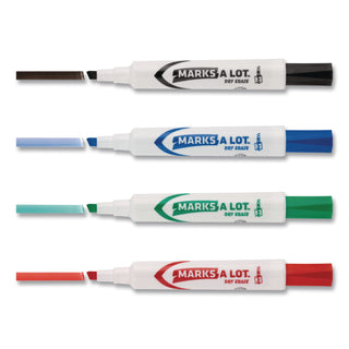 MARKS A LOT Desk-Style Dry Erase Marker Value Pack, Broad Chisel Tip, Assorted Colors, 24/Pack (98188)