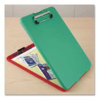 SlimMate Show2Know Safety Organizer, 0.5" Clip Capacity, Holds 8.5 x 11 Sheets, Red/Green