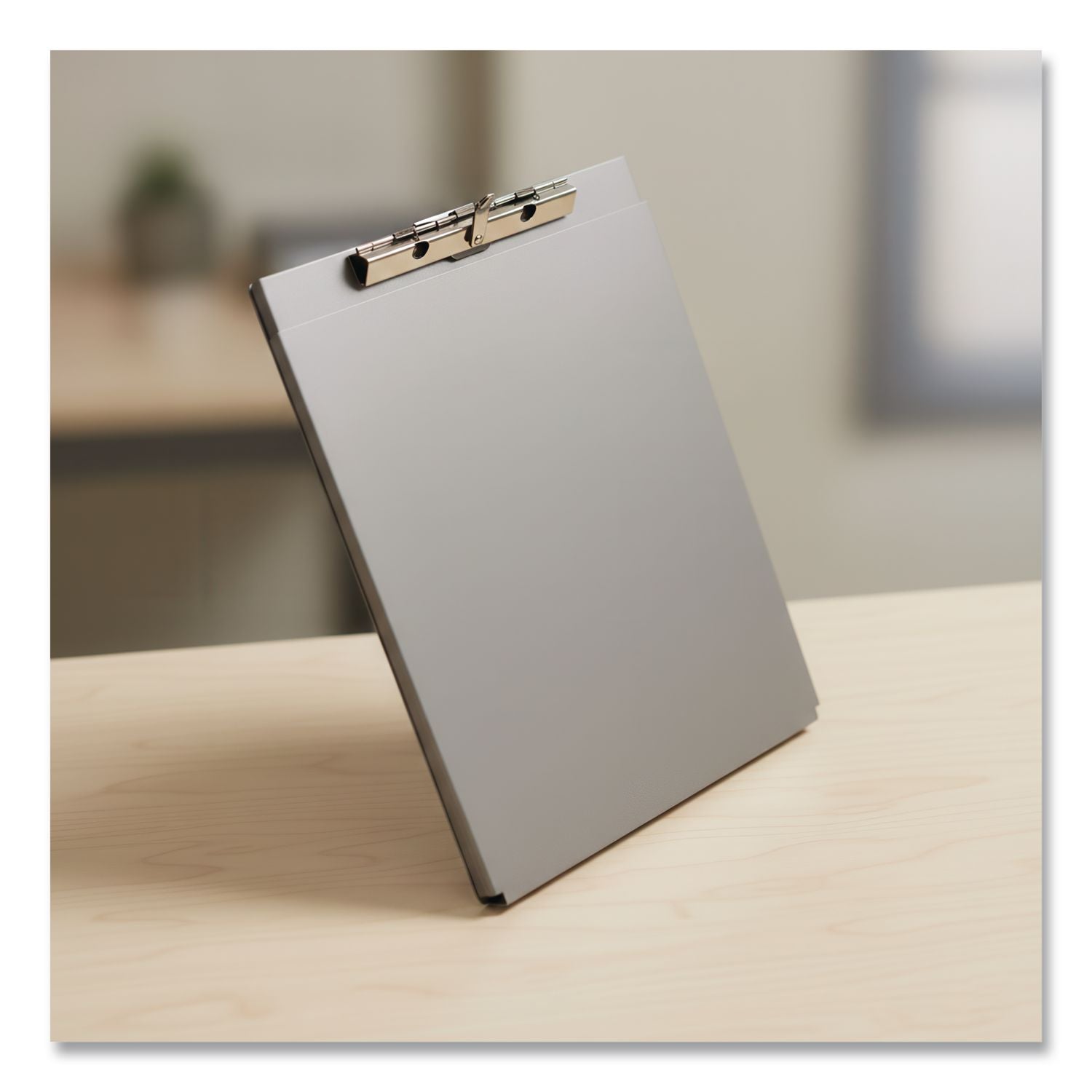 Aluminum Clipboard with Writing Plate, 0.5" Clip Capacity, Holds 8.5 x 11 Sheets, Silver